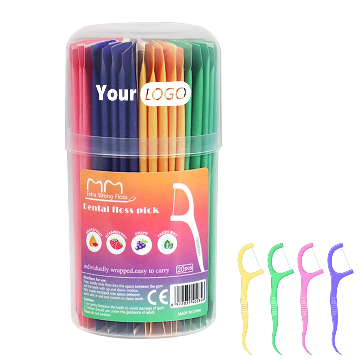 Fruity Flavor Dental Floss Picks 1