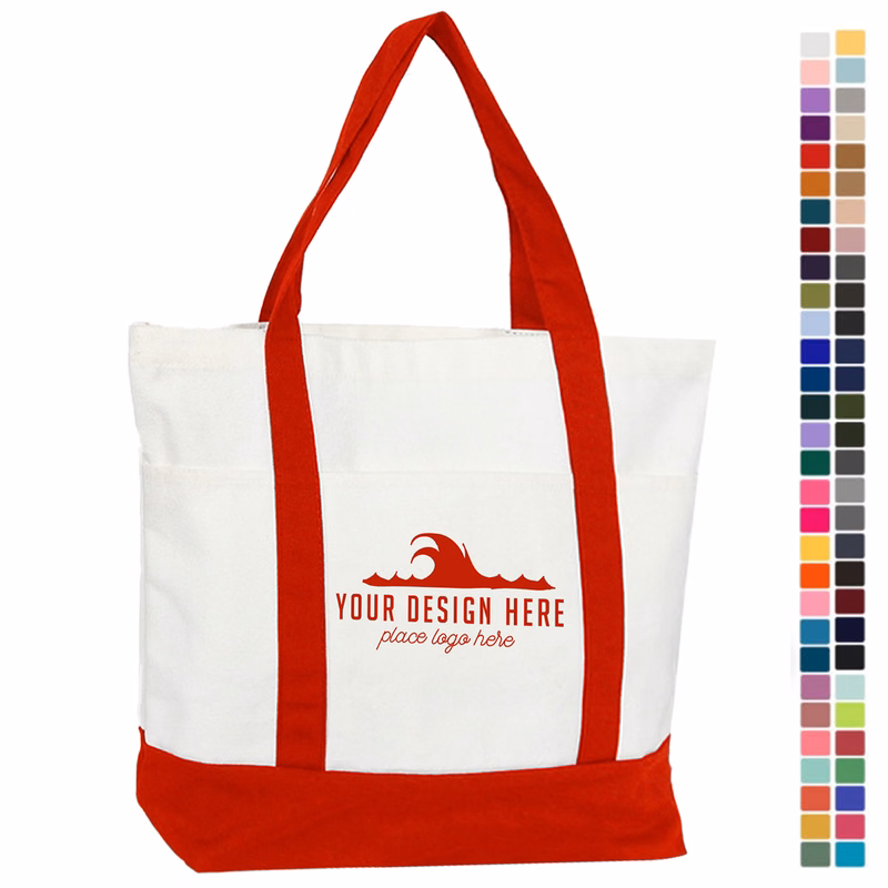 Insulated Large Cotton Canvas Grocery Tote Bag