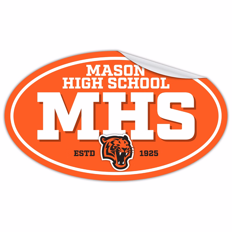 Bumper Sticker / Decal - 6x3.5 Oval Shape
