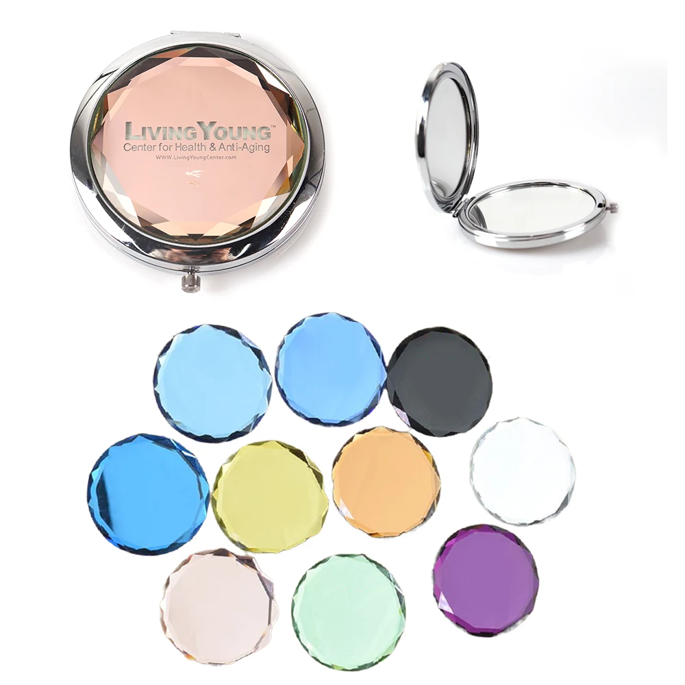Crystal Round Cosmetic Mirror 1