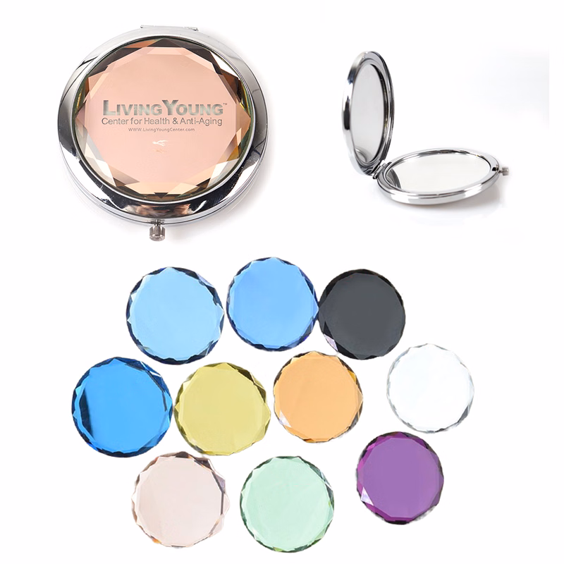 Crystal Round Cosmetic Mirror