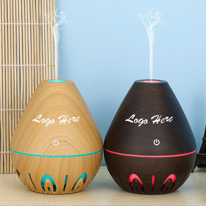 Wooden Surface Drop Shaped Pierced Air Humidifier