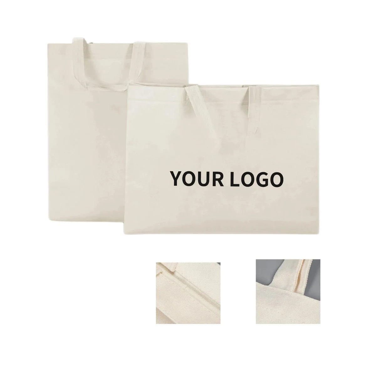 Cotton Canvas Tote with Spacious Interior and Strong Handles, custom tote bag with logo imprint 1