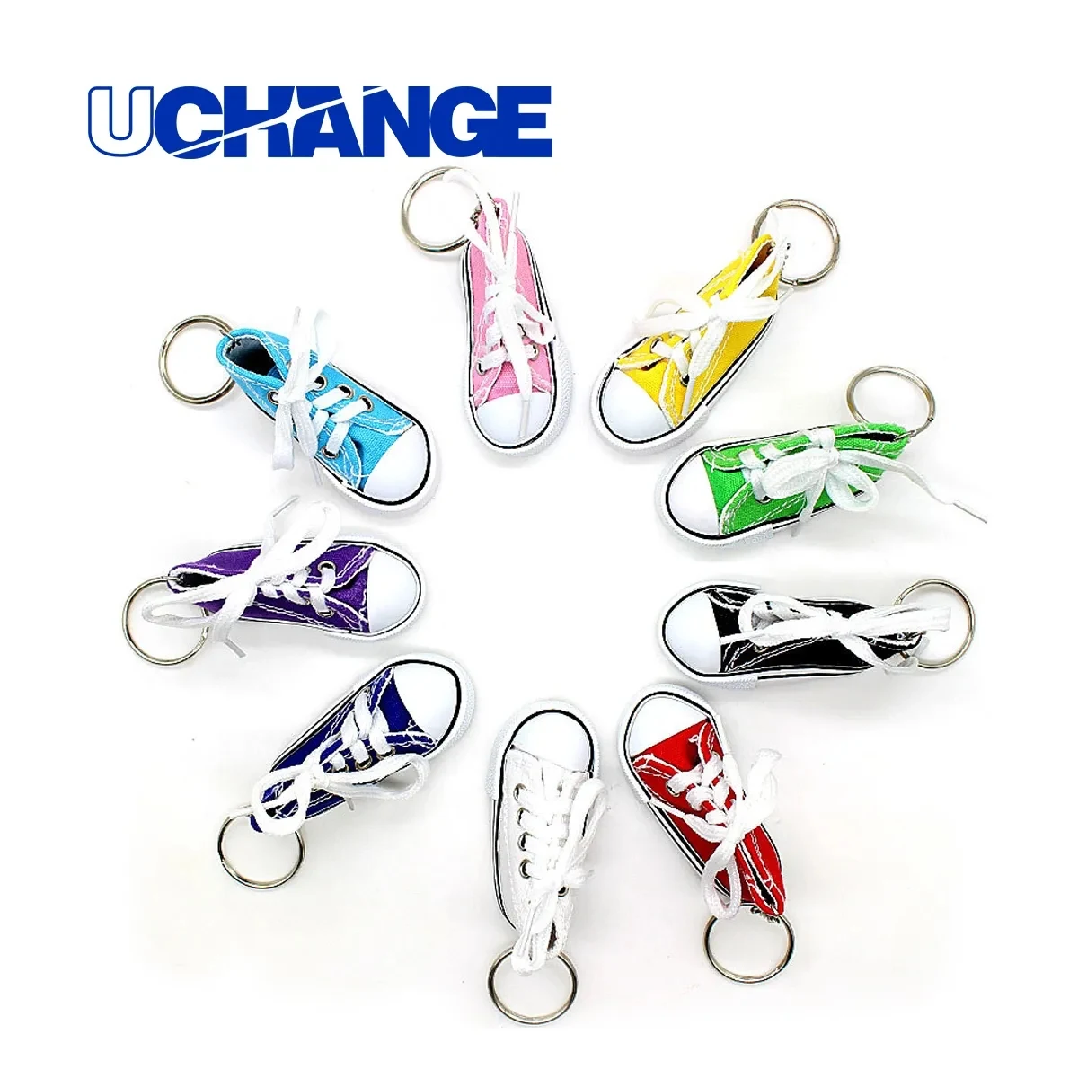 Canvas Sneaker Keychain With Laces 1