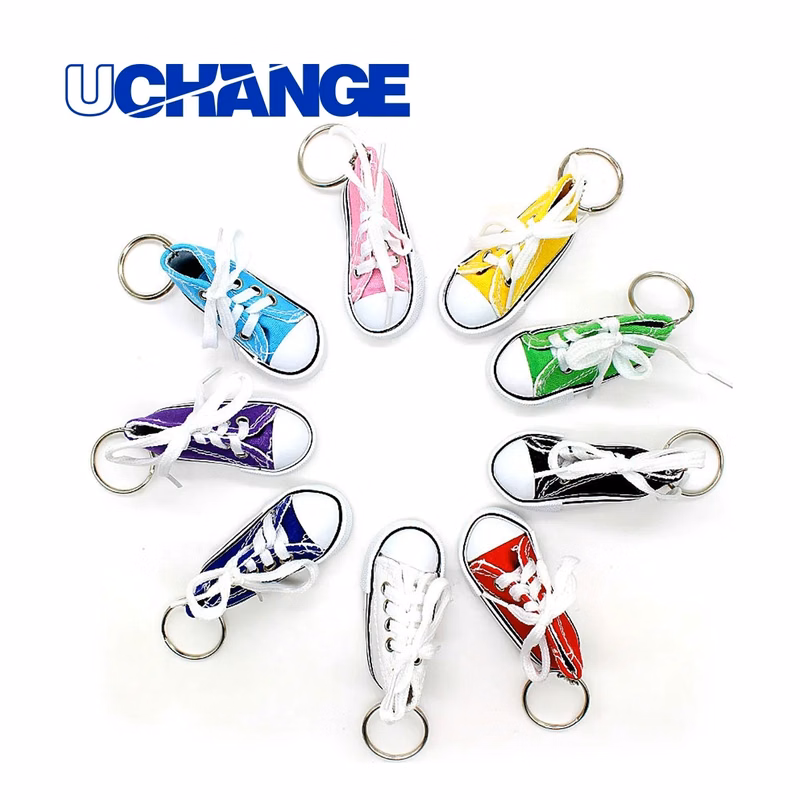 Canvas Sneaker Keychain With Laces