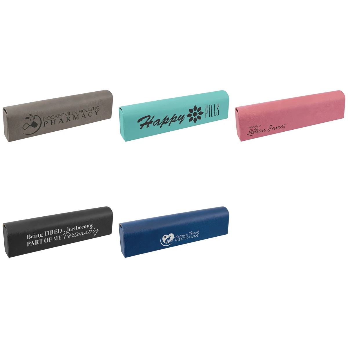 9 3/4" x 2 1/2" Leatherette Pill Box 1