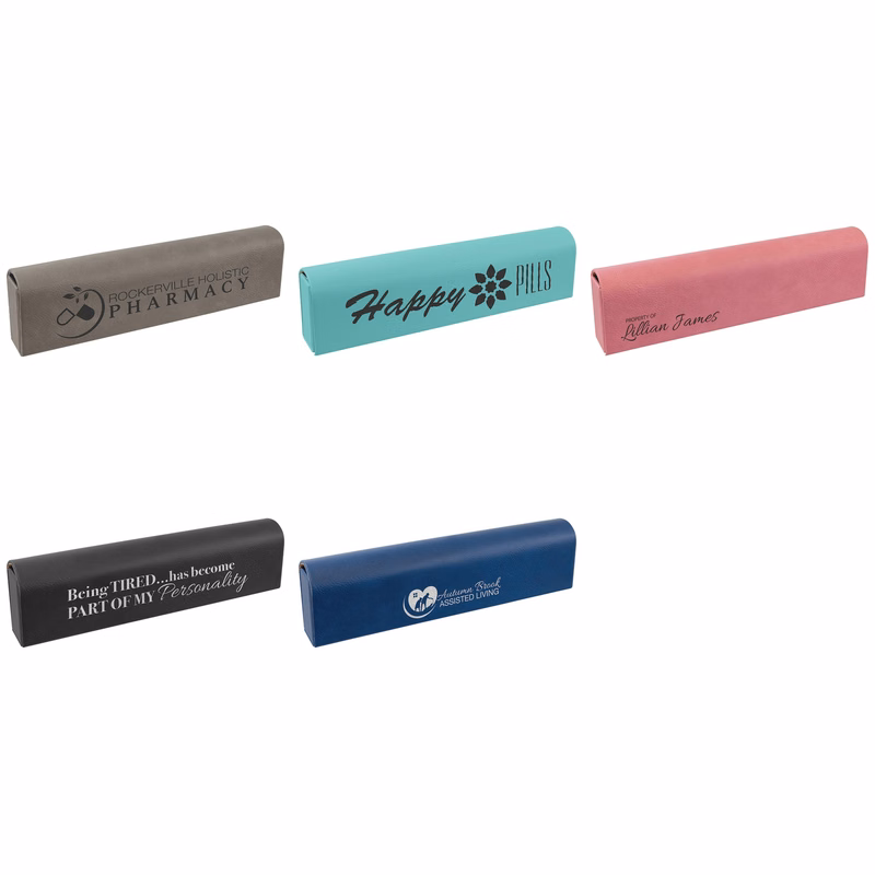 9 3/4" x 2 1/2" Leatherette Pill Box