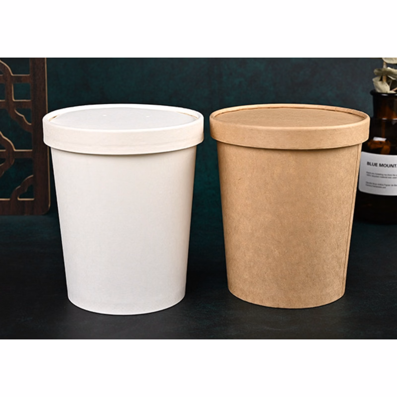 16 oz Kraft Paper Soup Bucket Paper Bowl