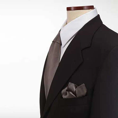 Dark Gray Pocket Squares Silk 1