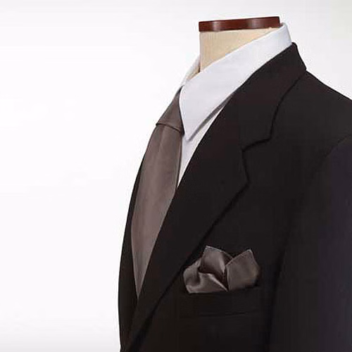 Dark Gray Pocket Squares Silk