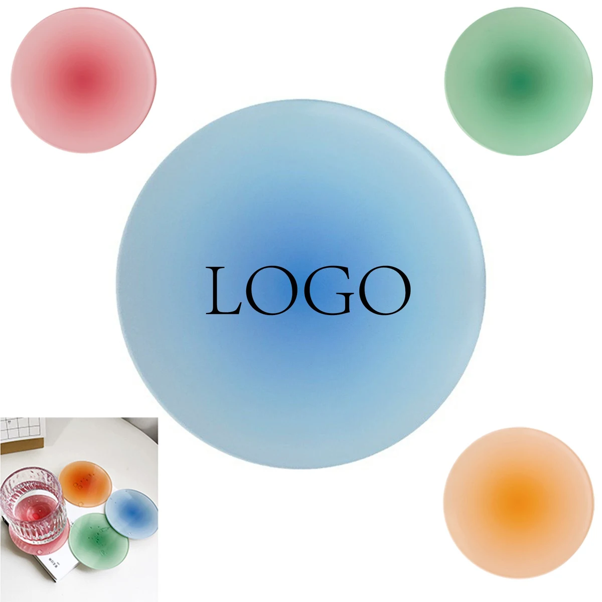Gradient-Colored Acrylic Coaster 1