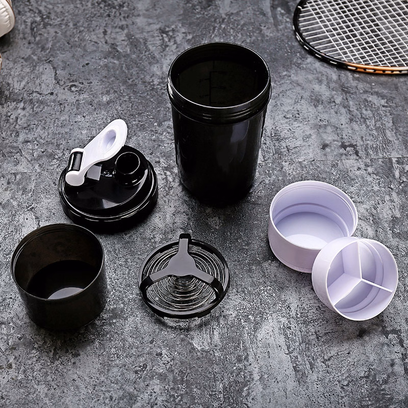 OEM Three layers creative protein powder shaker cup