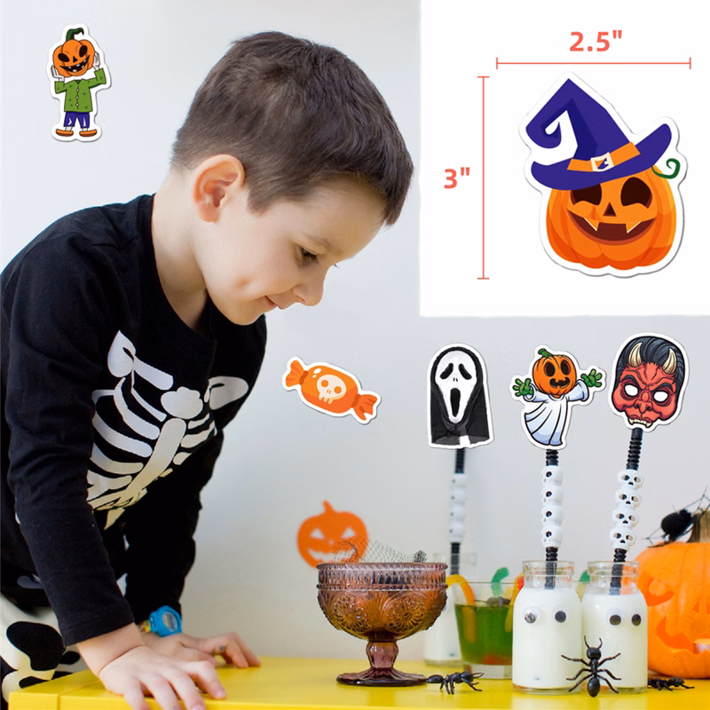 100PCS Vinyl Waterproof Halloween Stickers In Stock
