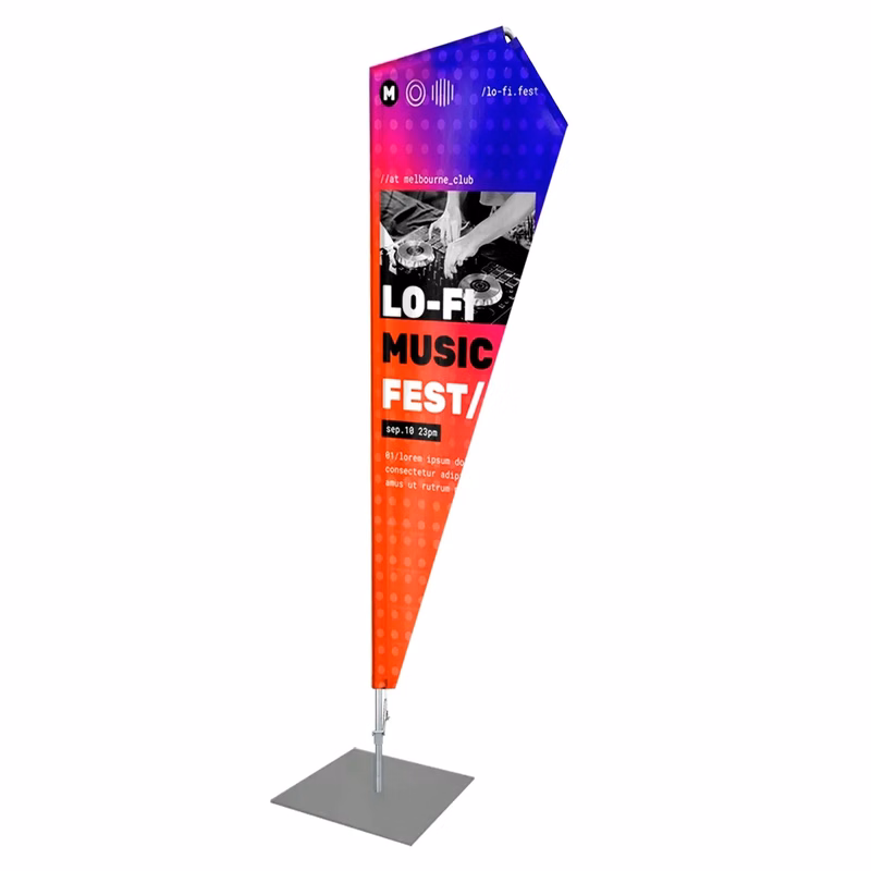 Razor Style Flip Flag 3.9' x 13.3'
