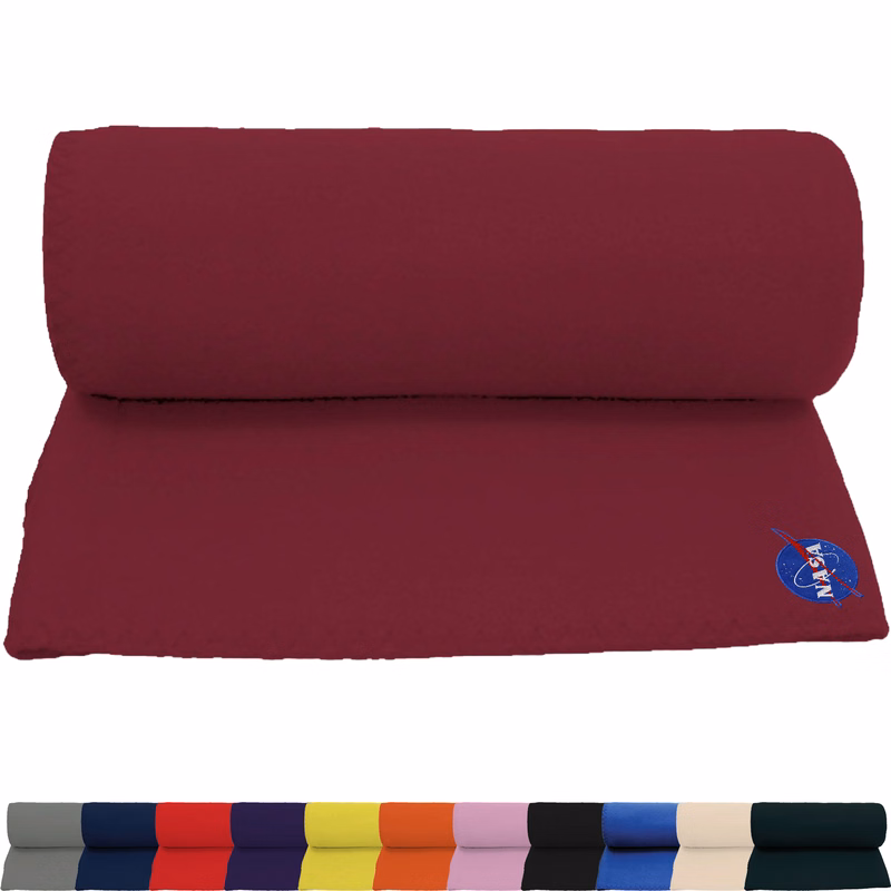 100% Polyester Blankets w/ Matching Whipstitch USA Decorated (50" x 60")