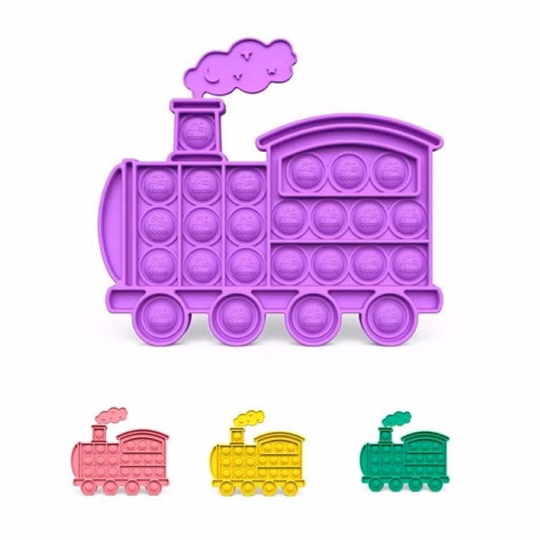 Train Car Bubble Fidget Silicon Toys
