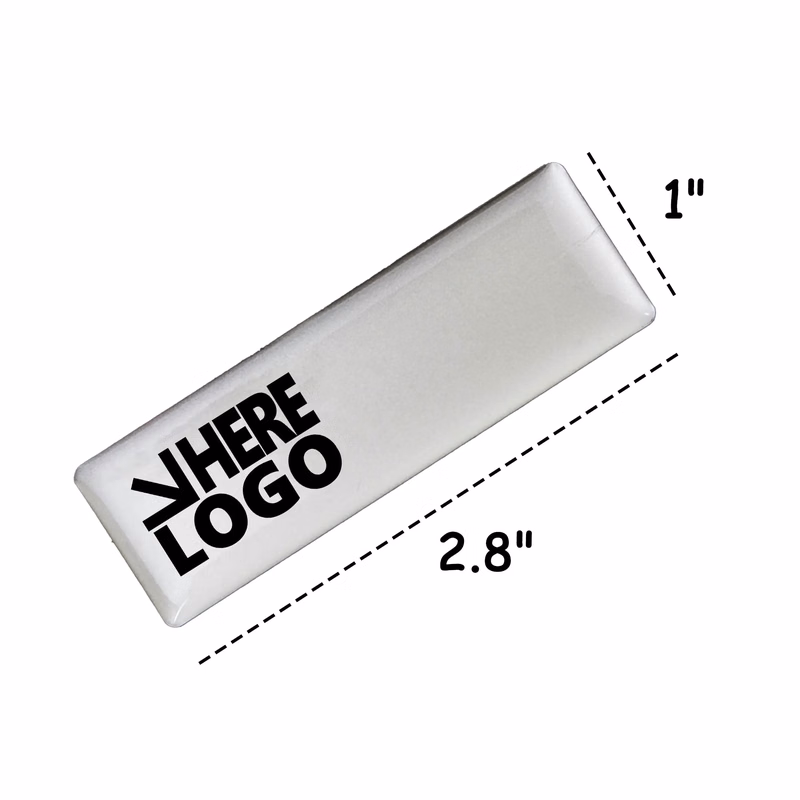 MOQ 100 Plastic Blank Name Badge & Tags & Pin 2.8"x 1"