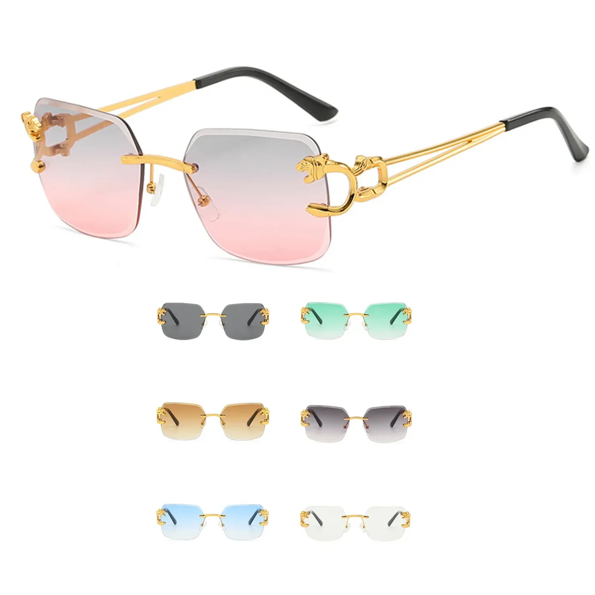 Rimless Square Sunglasses 1