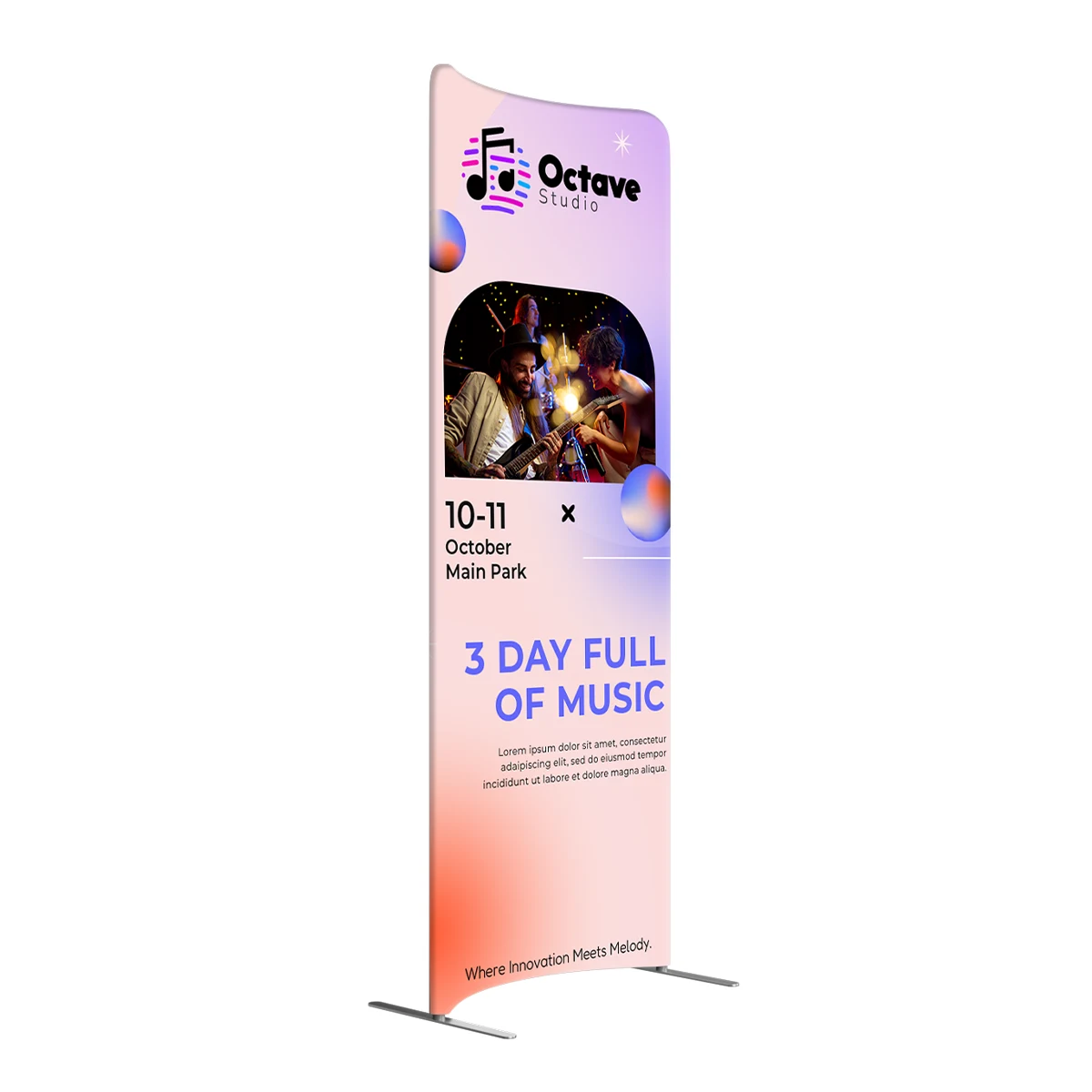 NEW MagLock Curved Fabric Display - 3'x6.5' 1