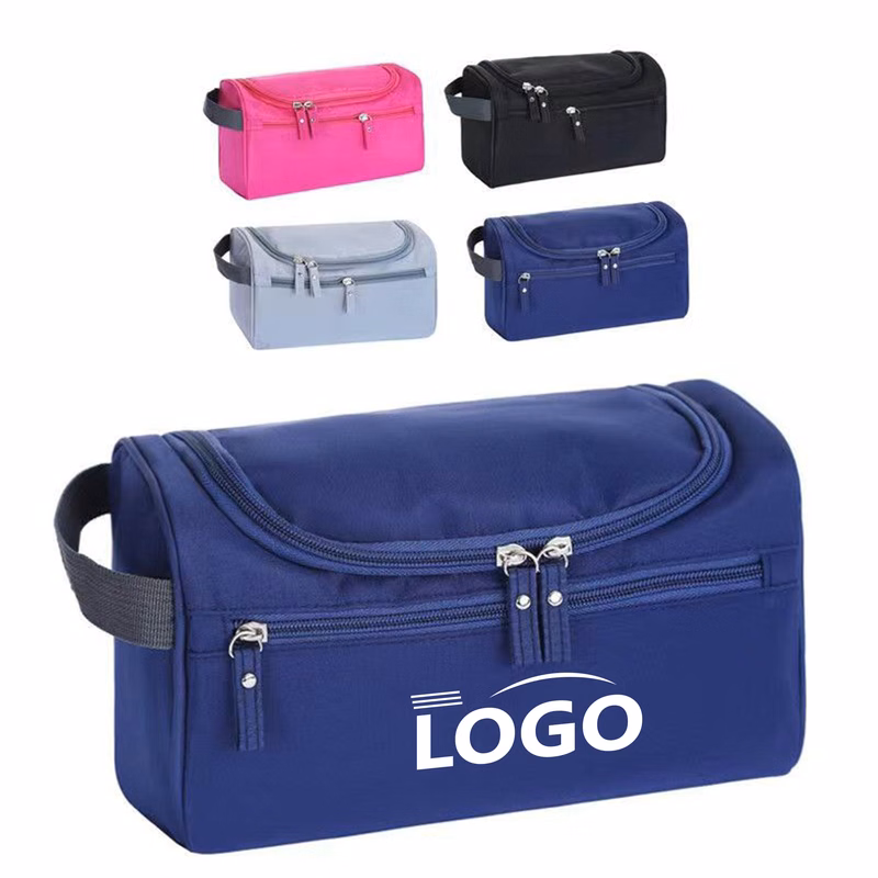 Portable Oxford Cloth Toiletry Bag with Hook for Travel