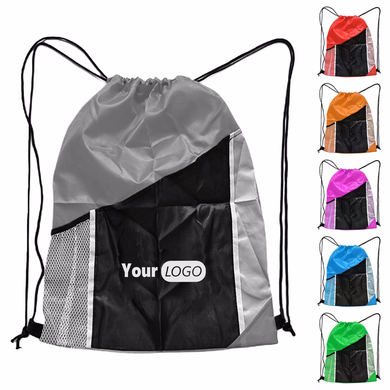 Polyester Versatile Drawstring Sports Bag With Functional Pockets