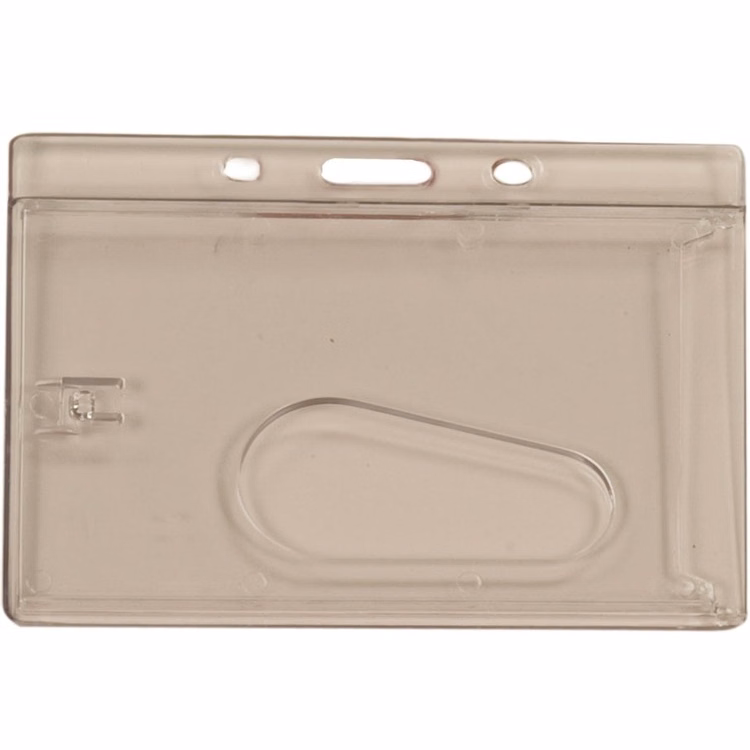 ID Card Holder with Finger Slot Slide