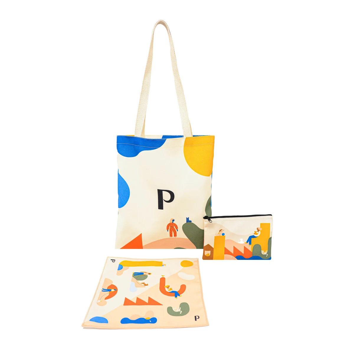 Canvas Tote with Zippered Pouch Set, custom tote bag with logo imprint 1