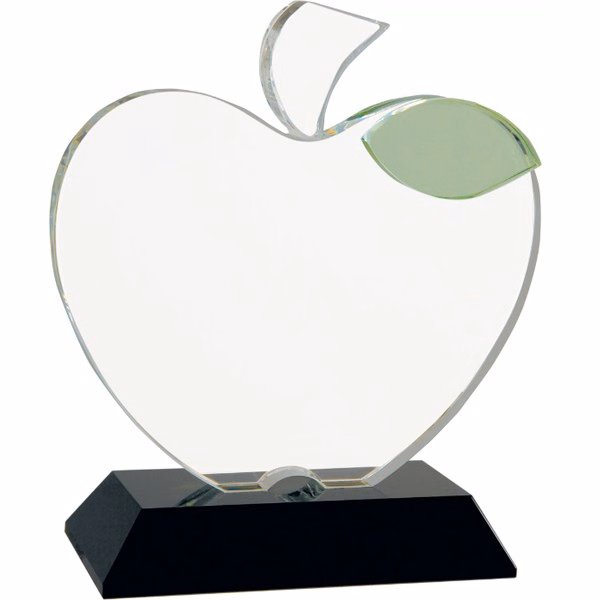 Crystal Apple on Black Crystal Base