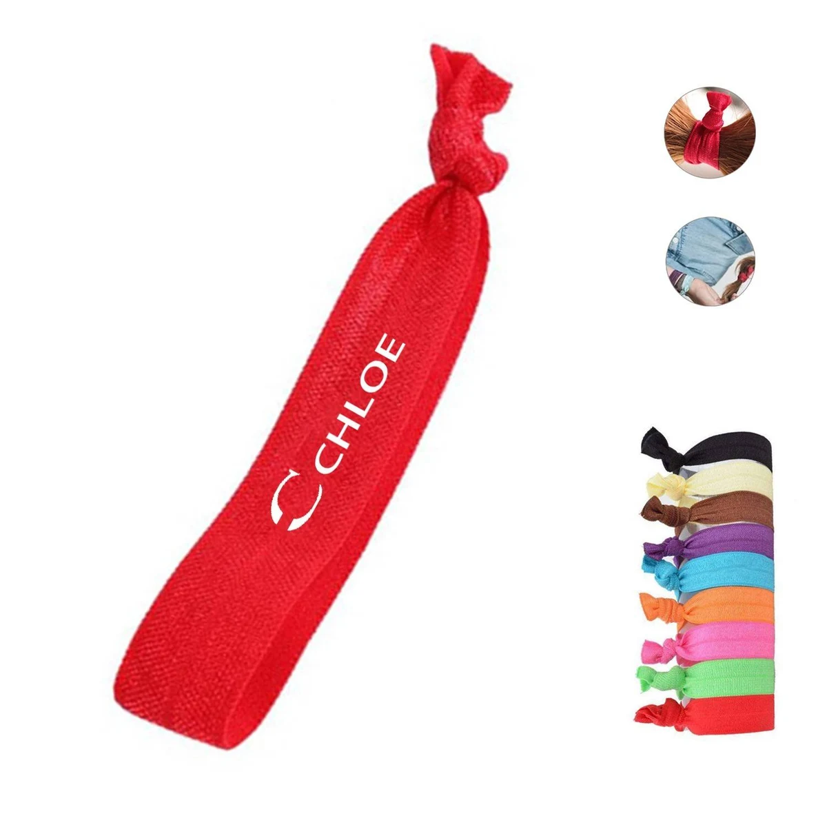 Colorful Elastic Knotted Hair Band Wristband 1