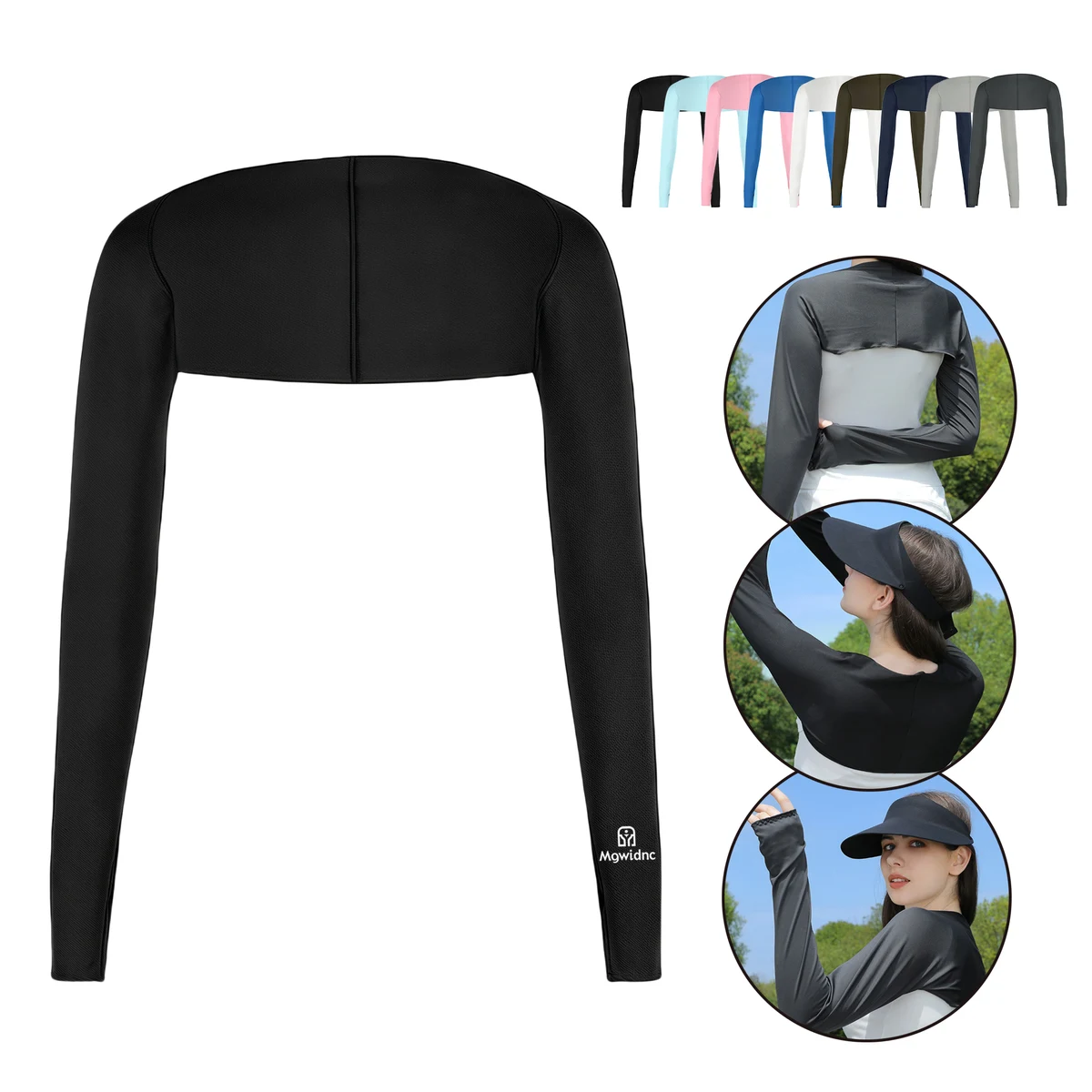 Summer Sun Protection Arm Sleeves Cooling UV Blocking Fingerless Breathable Stretchy for Outdoor 1