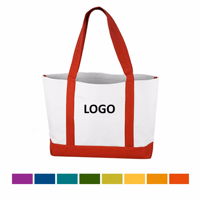 Canvas Tote Bag With Front Pocket