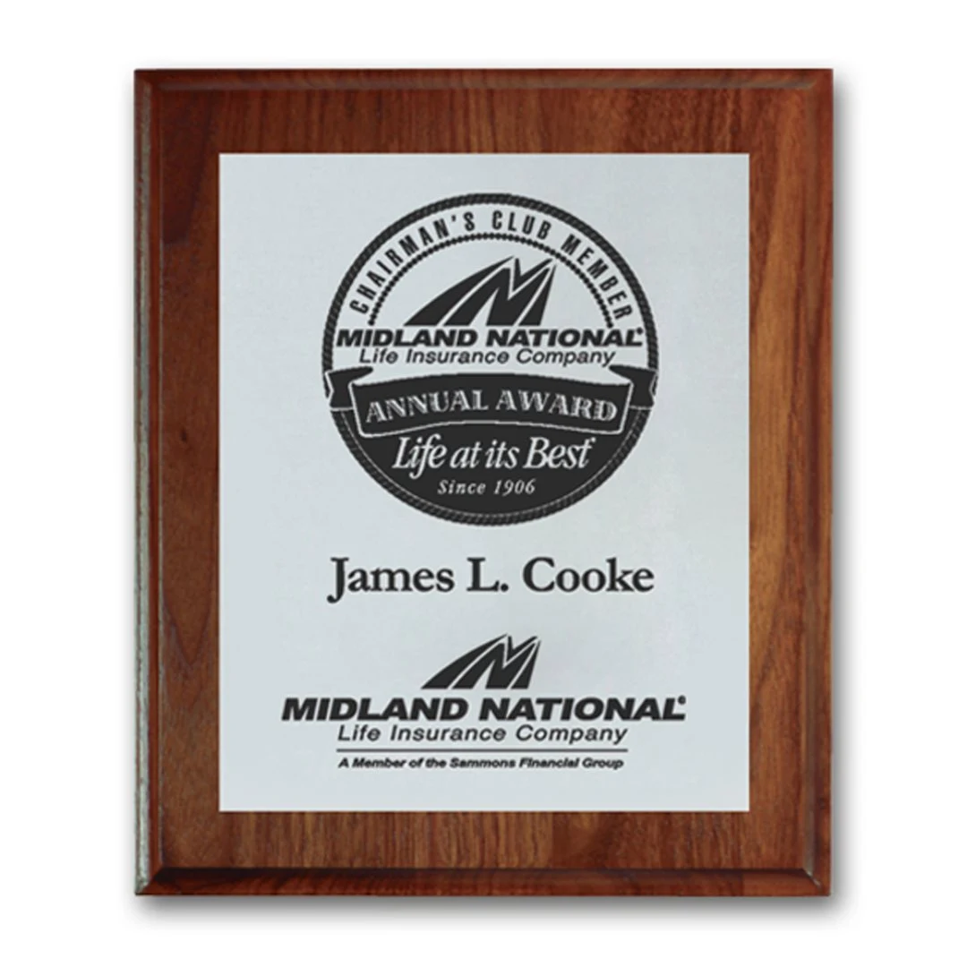 Screenprint Aluminum - Walnut/Cove Edge 1