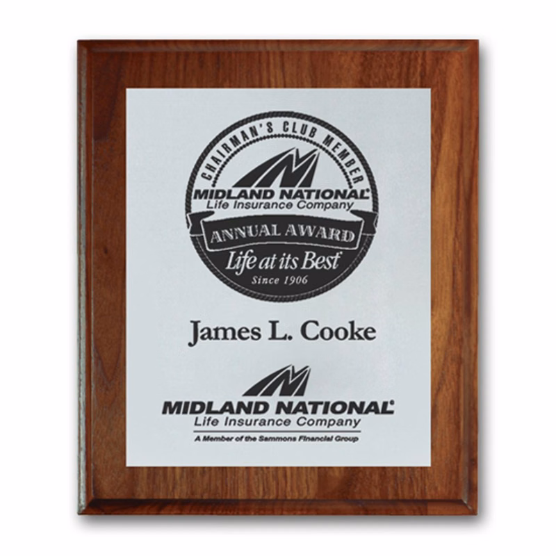 Screenprint Aluminum - Walnut/Cove Edge