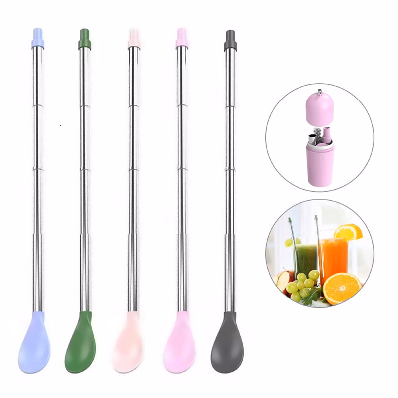 Telescopic Straw Spoon with Hard Case
