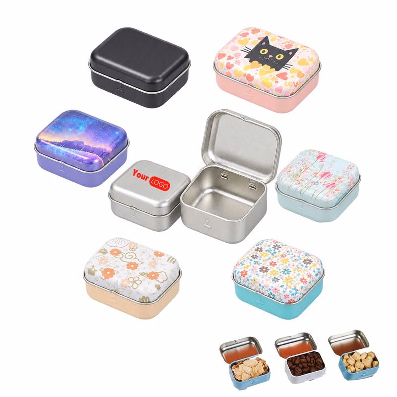 Mini Metal Flip Top Storage Box