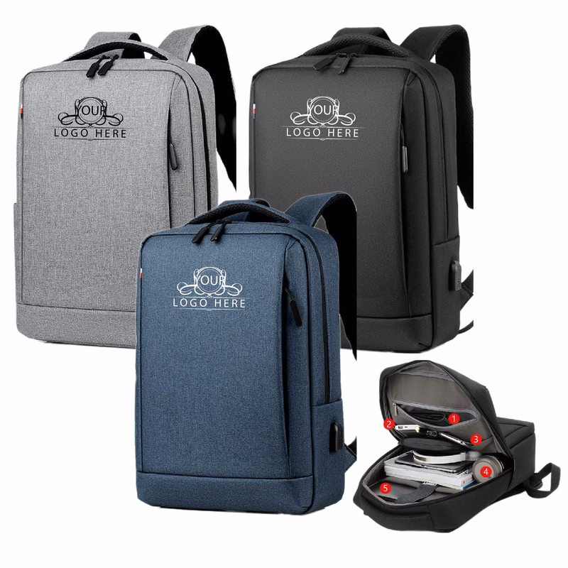 Business Travel Laptop Backpack with USB Charging Port