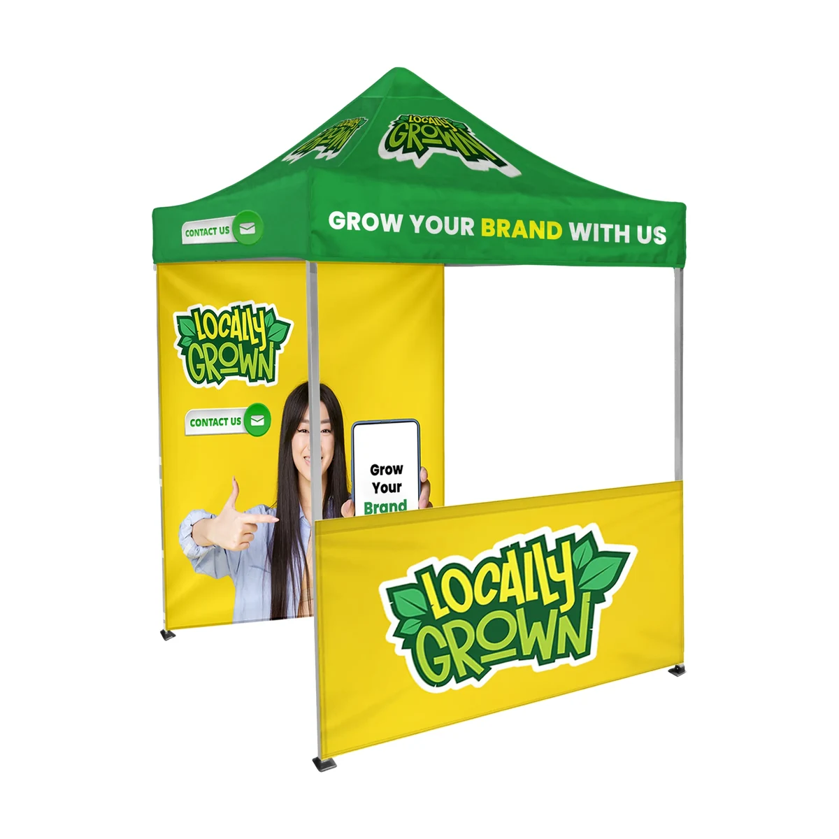 6'x6' Tent Canopy with frame and one half and one full wall 1