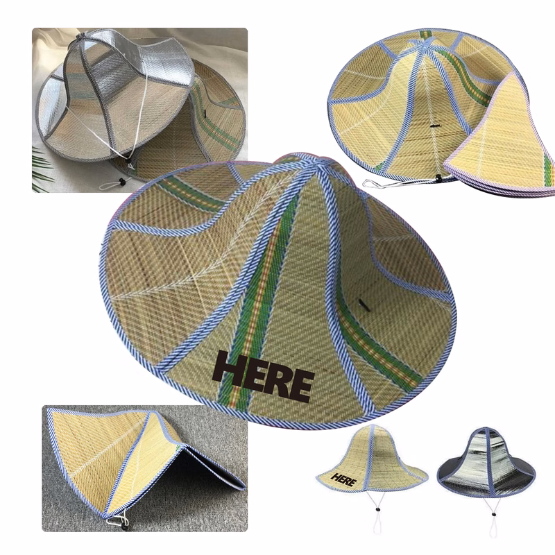 MOQ100 Foldable Straw Hat With A Wide Brim