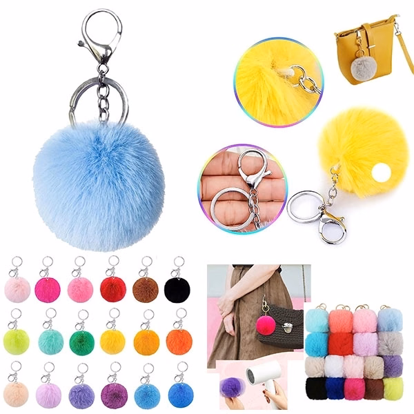 Pom Fur Ball Keychain