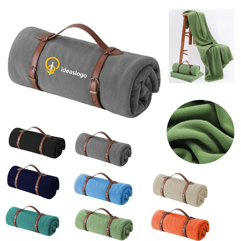 Portable Polar Fleece Throw Blanket 1