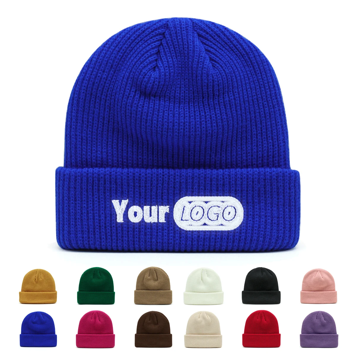 Ribbed Knitl Beanie Hat 1
