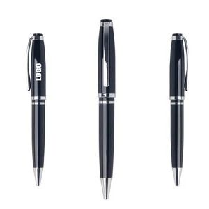 Black Business Rollerball Twist Metal Pen 1