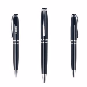Black Business Rollerball Twist Metal Pen