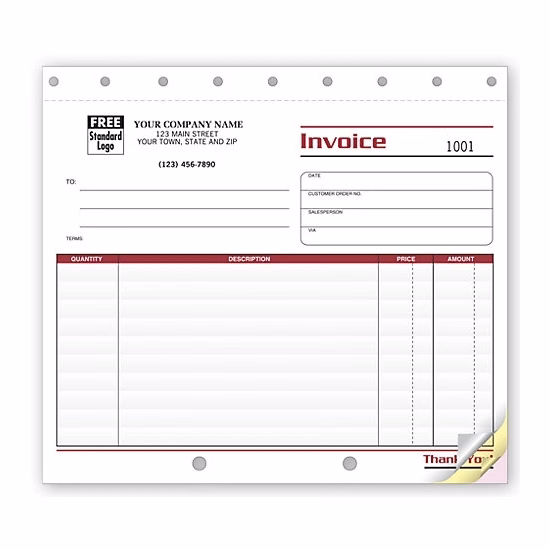 Invoices, Lined Small
