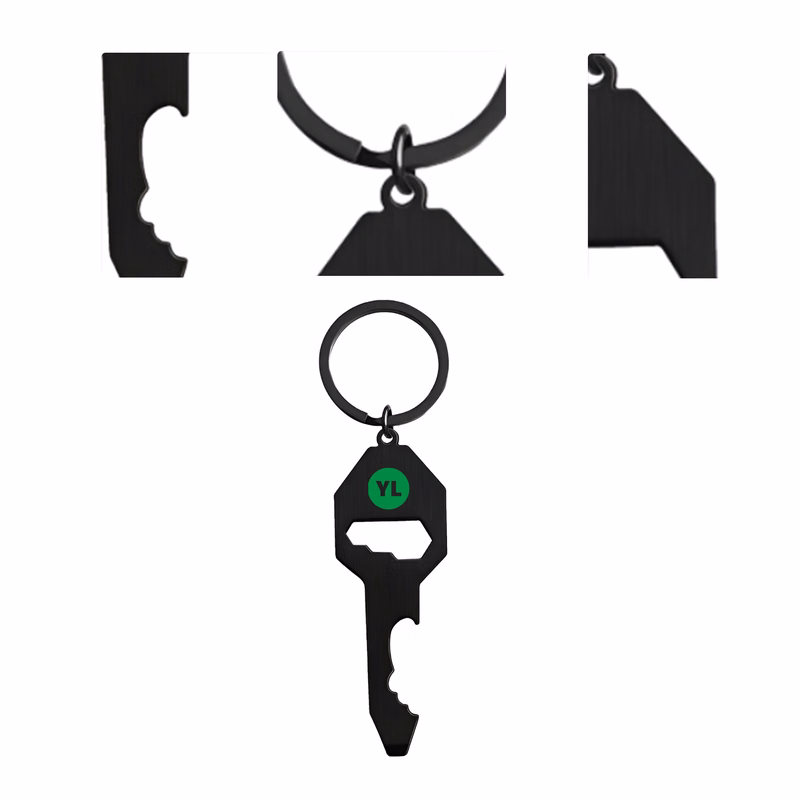 MOQ50 Custom Metal Keychain Bottle Opener With Logo