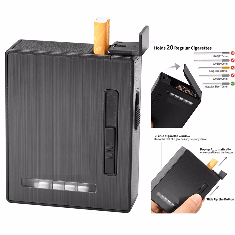 Regular Cigarettes Case Arc Lighter