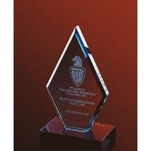 8" Clear Diamond Award on Black Marble Base 1