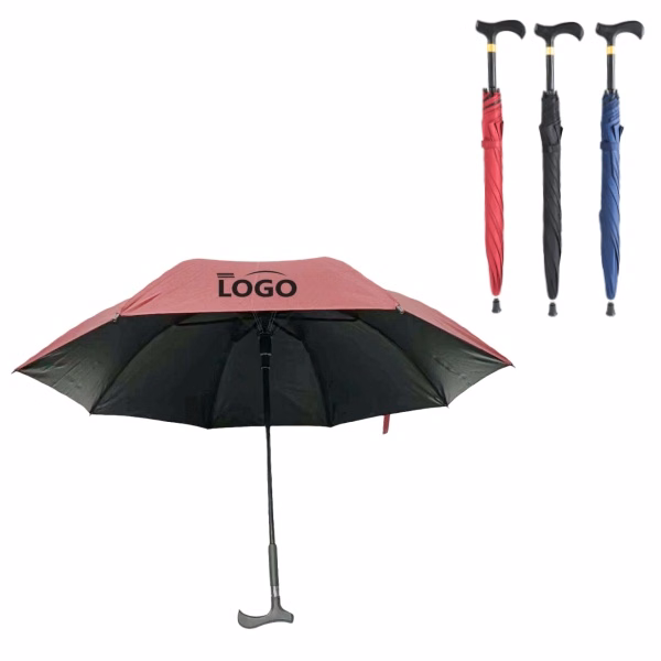 Black Rubberized Canopy Umbrella Cane