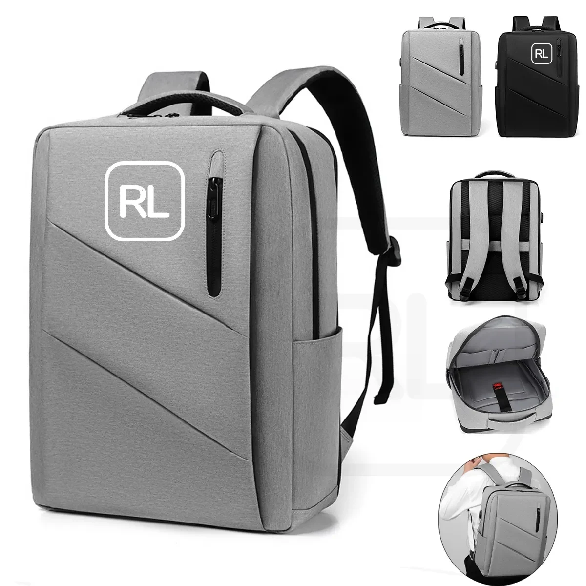 Large Capacity Travel Laptop Backpack w/ USB Charging Port 1