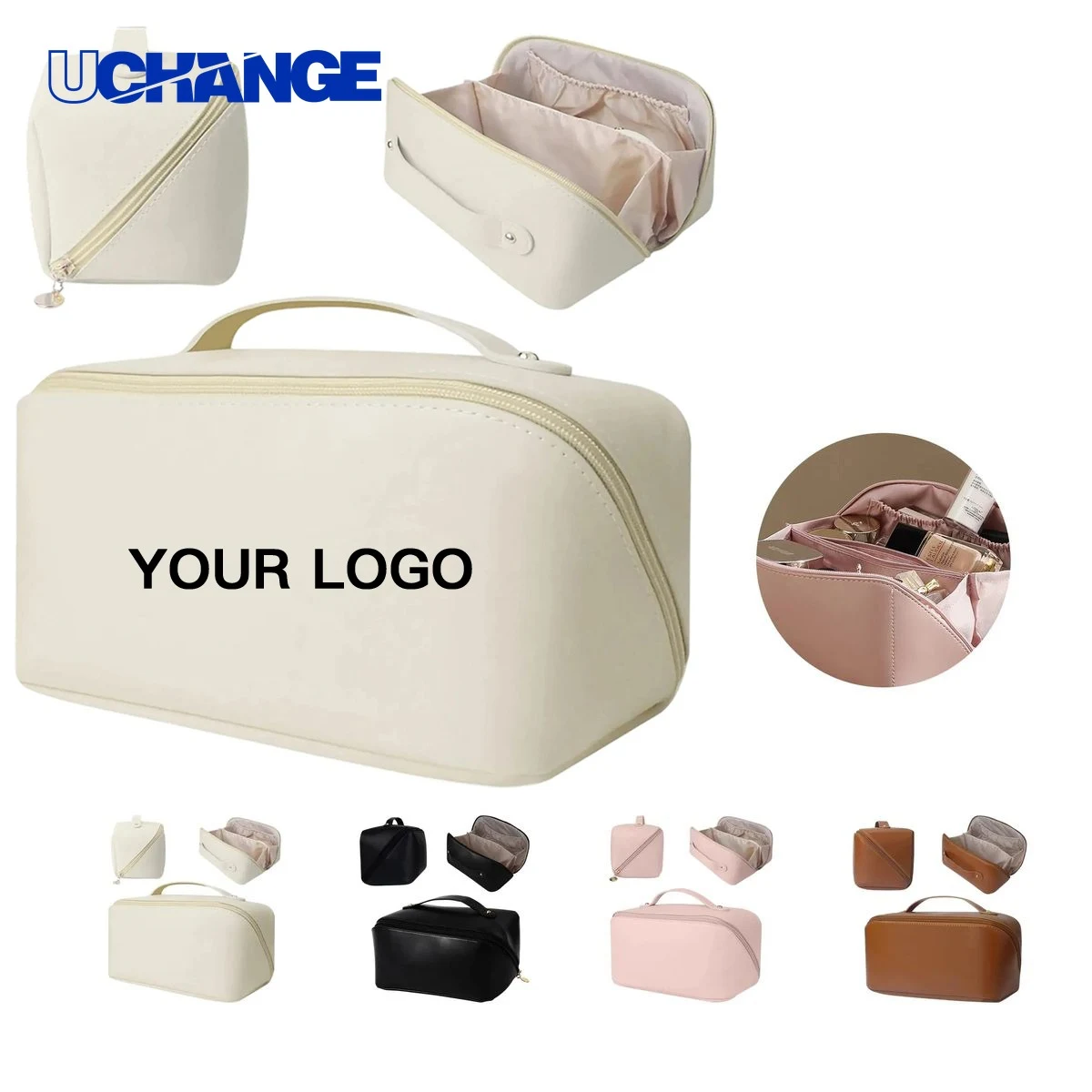 PU Cosmetic Bag Organizer with Compartments 1